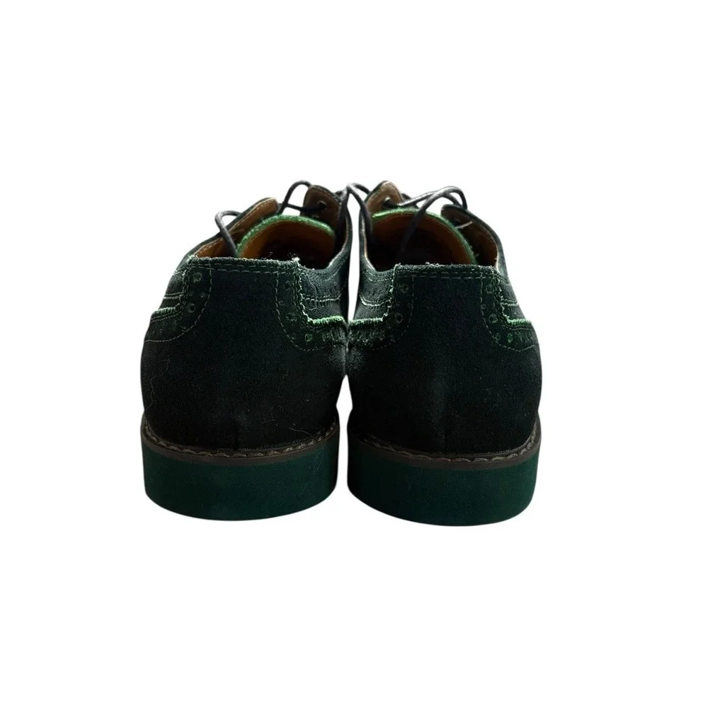 GBX Men's Zach Leather Oxford Shoes Size 11.5 Green Wing Tips Lace Up‎